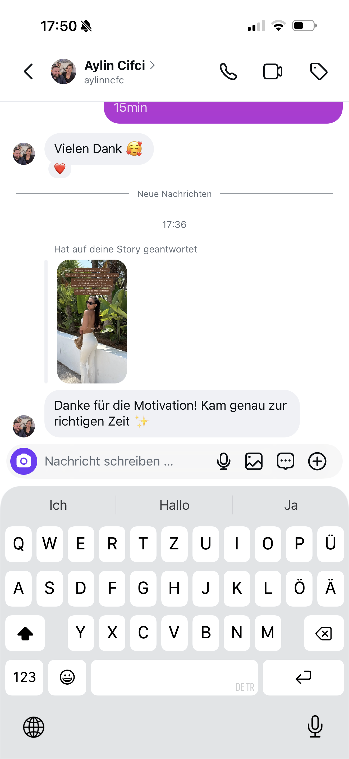 WhatsApp-Nachricht einer Lash Code Absolventin (12)
