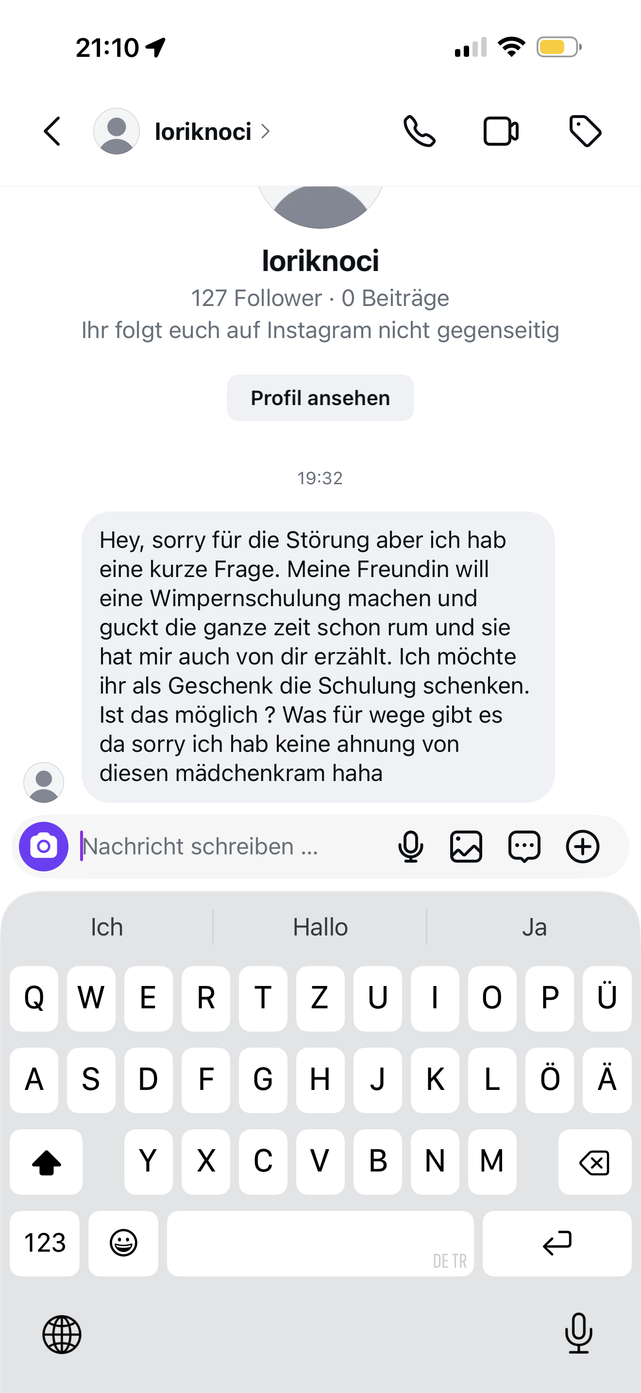WhatsApp-Nachricht einer Lash Code Absolventin (9)